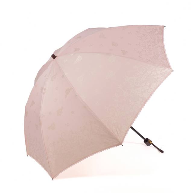 前原光榮商店 晴雨兼用折りたたみ傘 -ギシャ織り-ピンク 好きに 8670円