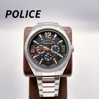 ポリス(POLICE)のPOLICE ポリス アトランタ クロノグラフ メンズ腕時計 13894J 黒(腕時計(アナログ))