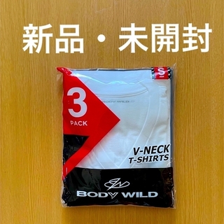 グンゼ(GUNZE)のBODY WILD  VネックTシャツ Sサイズ ホワイト　3枚組(Tシャツ/カットソー(半袖/袖なし))