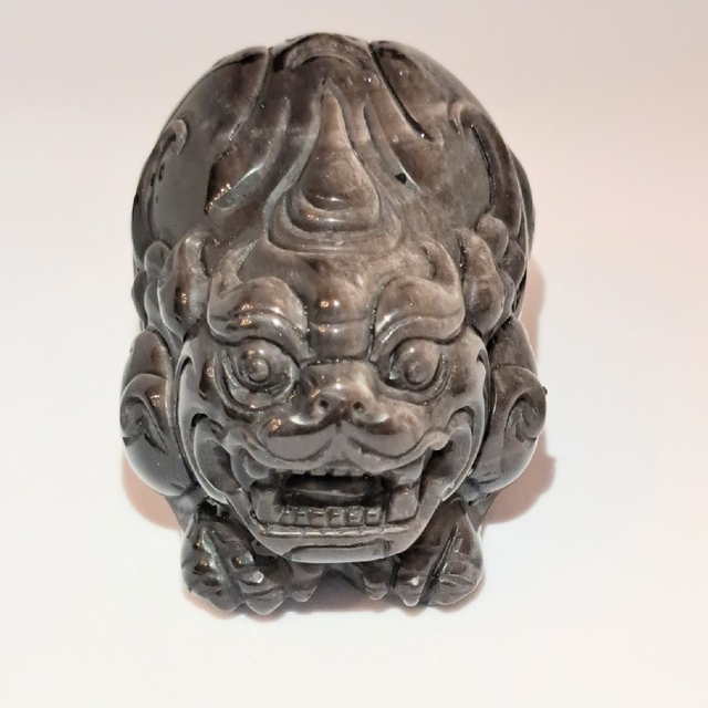 王様 貔貅 ゴールデンオブシディアン 置物