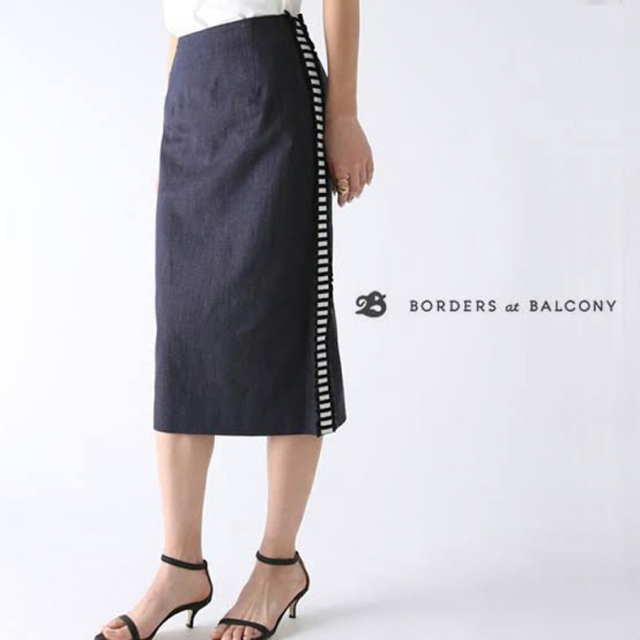 BORDERS at BALCONY - 新品 ボーダーズアットバルコニー Iラインデニムスカート36の通販 by nana88｜ボーダーズ
