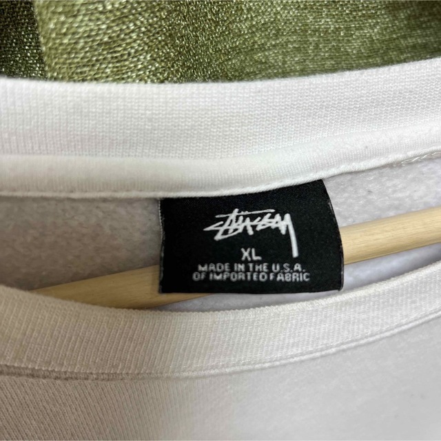 STUSSY(ステューシー)のやー様専用　Stussy スウェット トレーナー 白 刺繍 アメリカ製 メンズのトップス(スウェット)の商品写真