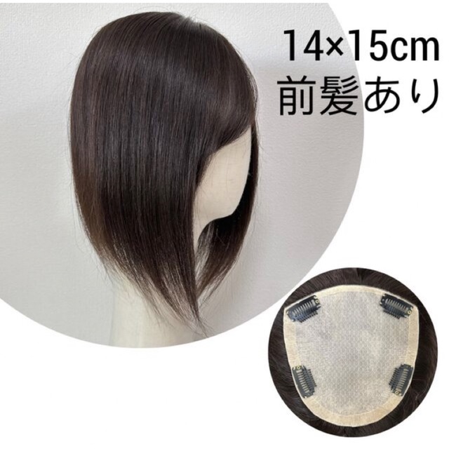 4年保証 ヘアピース レミー人毛100% ポイントウィッグ 部分ウィッグ
