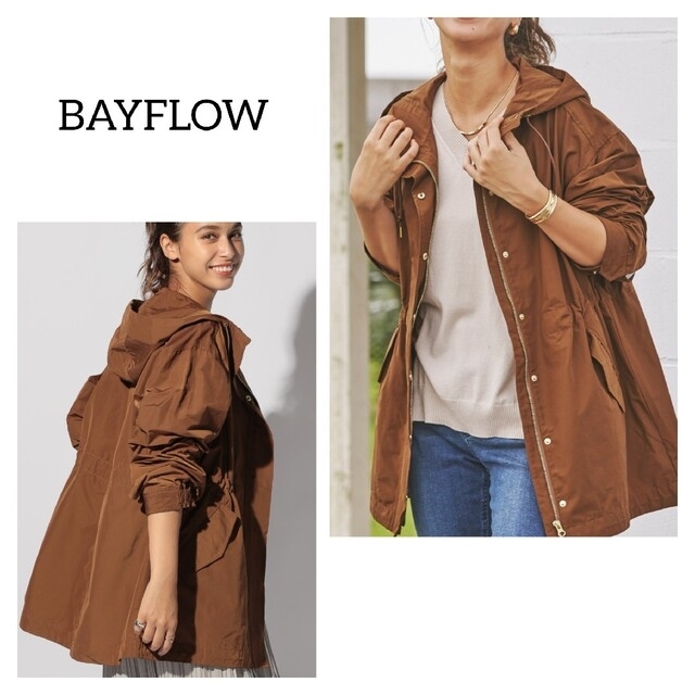 未使用 BAYFLOW ベイフロー マウンテンパーカー ミリタリーフード