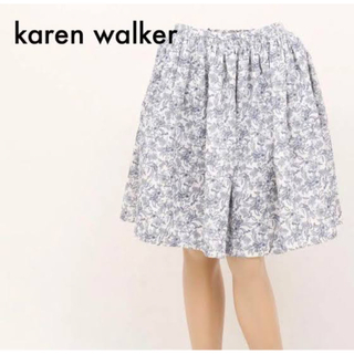 カレンウォーカー(KAREN WALKER)のカレンウォーカー　karen walker 鹿と小花柄のフレアスカート(ひざ丈スカート)