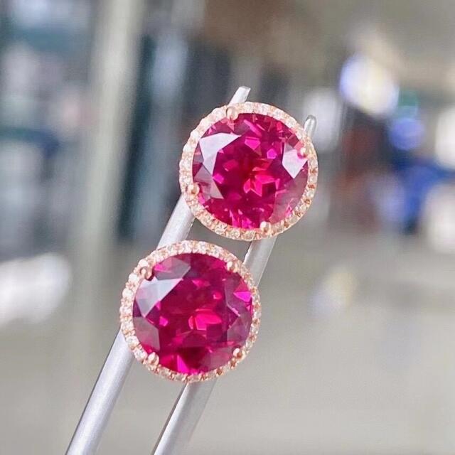 充実の品 ⭐ 天然 ガーネット ピアス k18 6ct ピアス - zoopalic.com