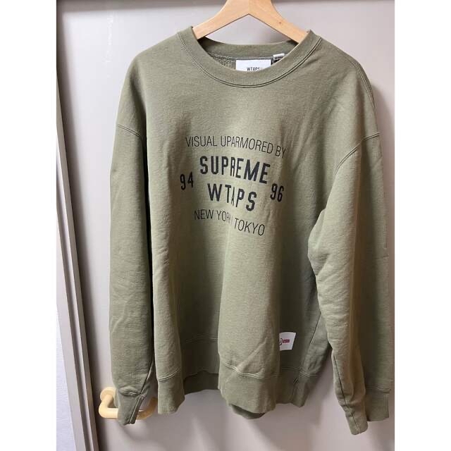 supreme wtaps Crewneck スウェット トレーナー オリーブスウェット