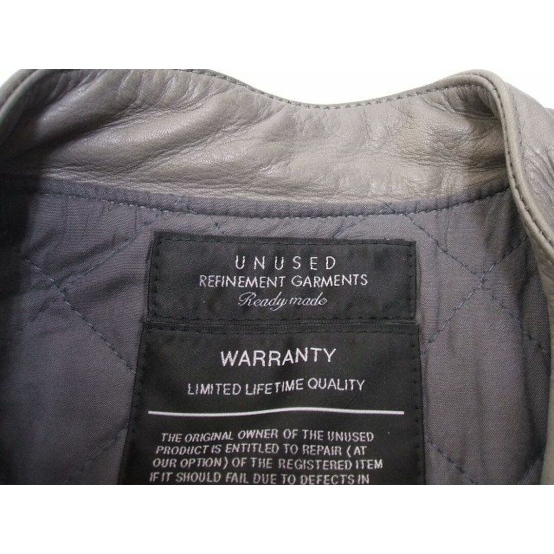 UNUSED(アンユーズド)のUNUSED US0707 シンサレート ライダースジャケット アンユーズド メンズのジャケット/アウター(ライダースジャケット)の商品写真