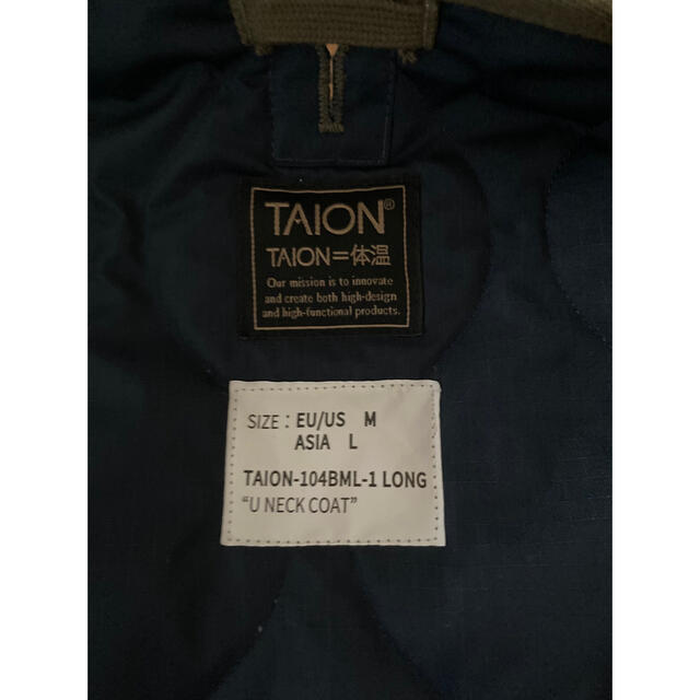 TAION(タイオン)のTAION タイオン　ミリタリー クルーネック ダウンコート メンズのジャケット/アウター(ダウンジャケット)の商品写真