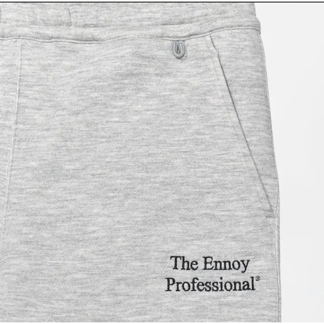 ENNOY スタイリスト私物 SWEAT PANTS GRAY 黒刺繍
