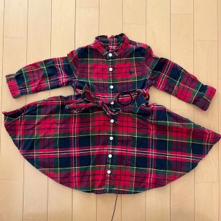 ラルフローレン(Ralph Lauren)のRalph Lauren チェックフレアワンピース女の子 80(ワンピース)