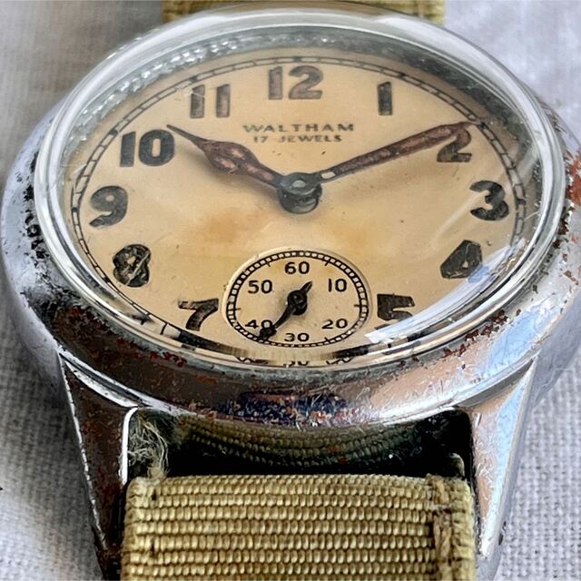 【希少】 1943年製 WALTHAM 米海軍実物　navy army 軍用時計