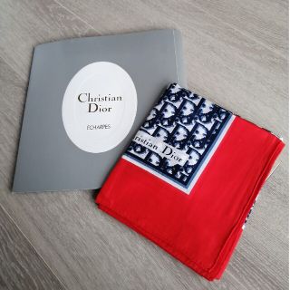 クリスチャンディオール(Christian Dior)の【新品未使用】Christian Dior　ディオール　綿　スカーフ(バンダナ/スカーフ)