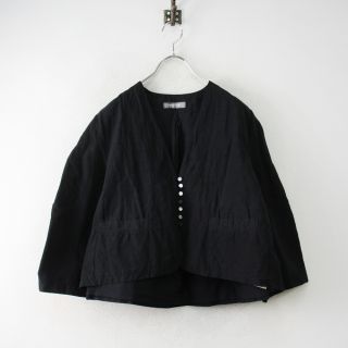 ネストローブ(nest Robe)の2022SS nest Robe ネストローブ 01221-1150 ノーカラーショートジャケット/ブラック【2400013063968】(ノーカラージャケット)