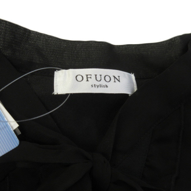 OFUON(オフオン)のオフオン ofuon ブラウス リボン タック 七分袖 ボルテックス 38 レディースのトップス(その他)の商品写真