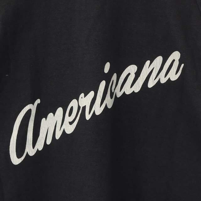 AMERICANA(アメリカーナ)のアメリカーナ 七分袖バックプリントTシャツ カットソー チャコールグレー レディースのトップス(その他)の商品写真