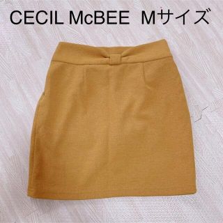 セシルマクビー(CECIL McBEE)のインナーパンツ付き　ミニスカート　セシルマクビー　Mサイズ　マスタードイエロー(その他)