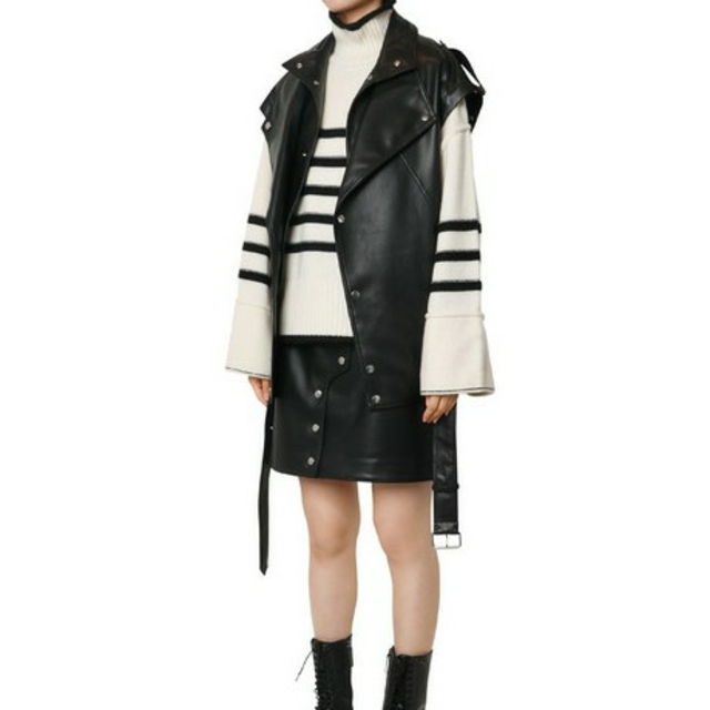 LE CIEL BLEUFaux Leather Biker Jacket LE CIEL BLEUFaux Leather Biker Jacket