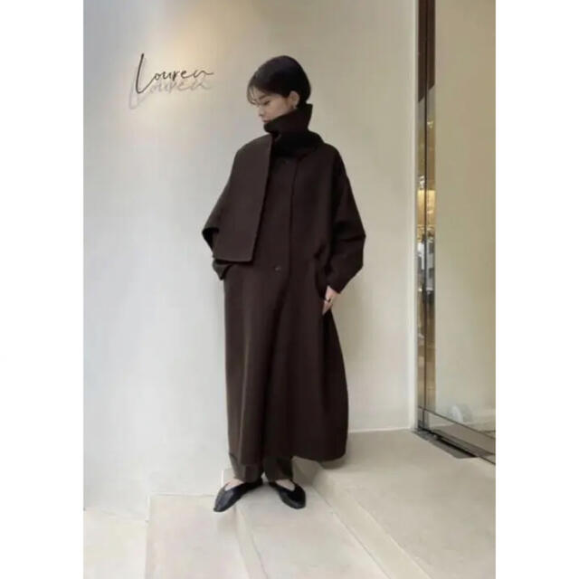 doubleface muffler wool coat louren の通販 by チョコ's shop｜ラクマ
