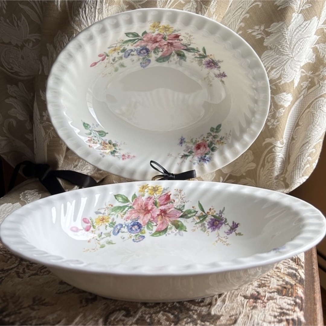 英国製 ロイヤルドルトン  ARCADIA Oval serving bowl