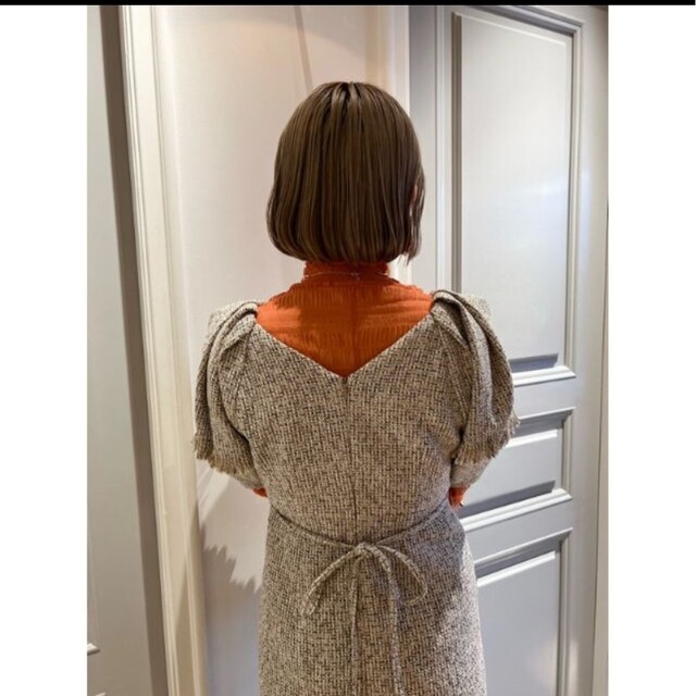 Lily Brown ツイードワンピース キャメル 1