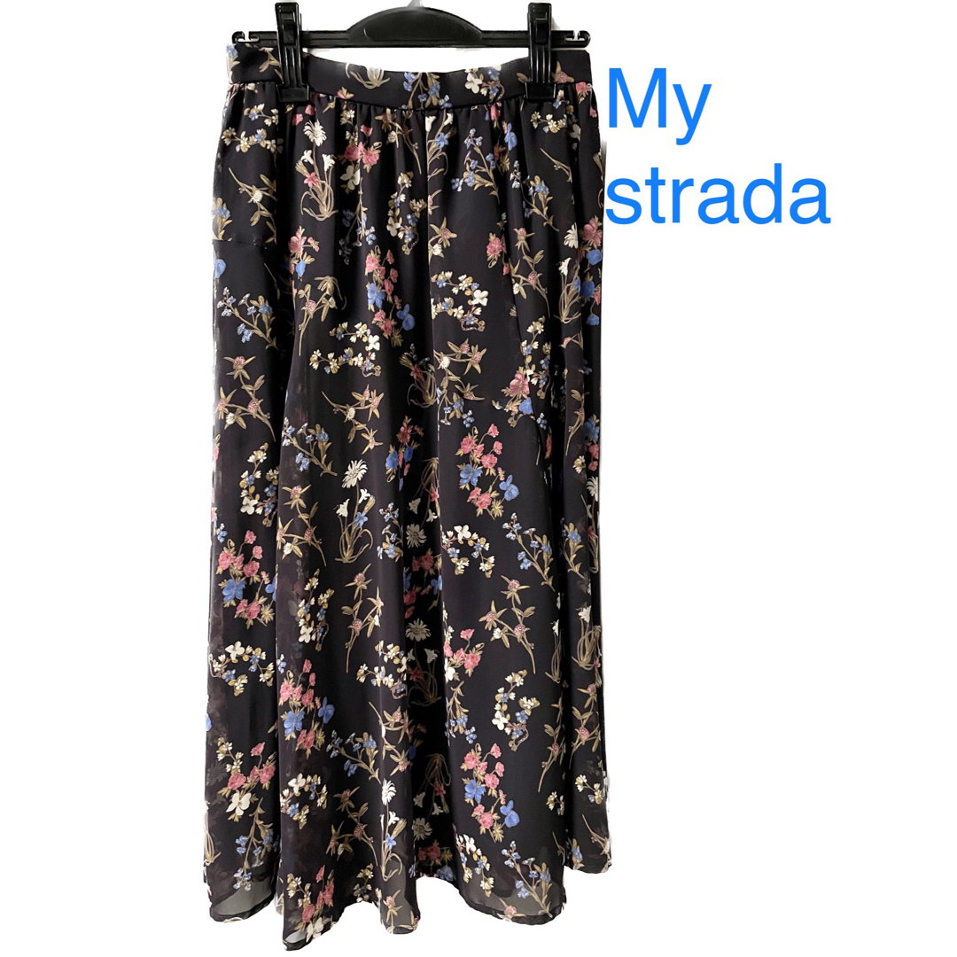 Mystrada(マイストラーダ)のMy strada  マイストラーダ 花柄　ロング　スカート　38サイズ レディースのスカート(ロングスカート)の商品写真