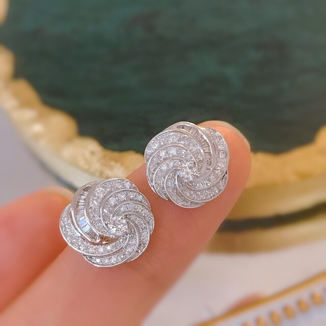 真珠天然ダイヤモンドピアス0.76ct　k18