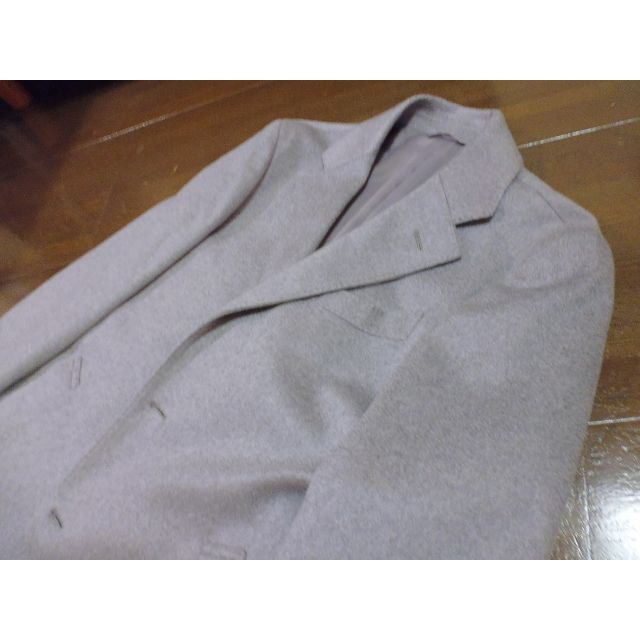 COLOMBO - かつひろ　美品　カシミヤ１００％　チェスターコート　ライトグレー　M