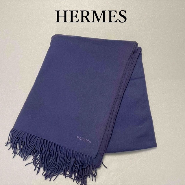 Hermes   エルメス カシミヤ マフラー パープルの通販 by KNT's shop