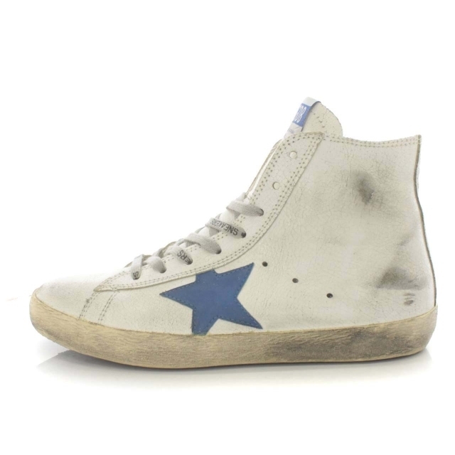 GOLDEN GOOSE FRANCY ヴィンテージ加工 スニーカー 40 白9cmアウトソール