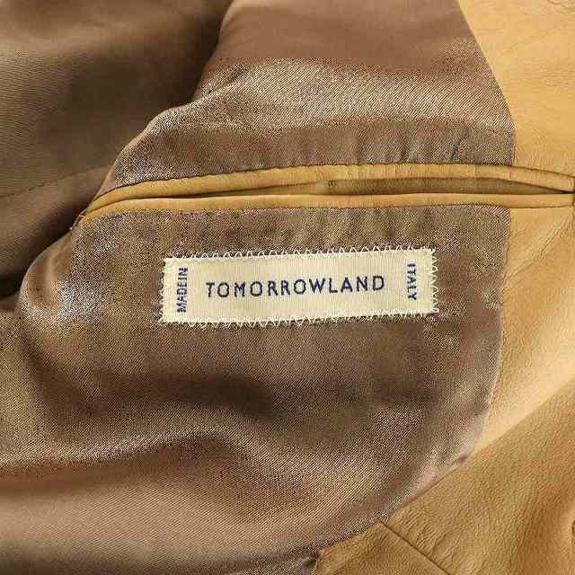 TOMORROWLAND(トゥモローランド)のトゥモローランド テーラードジャケット レザージャケット 48 XL キャメル メンズのジャケット/アウター(テーラードジャケット)の商品写真