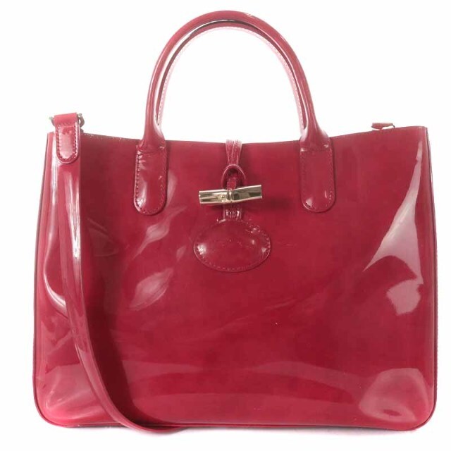 LONGCHAMP ROSEAU トートバッグ ショルダーバッグ 2way 赤