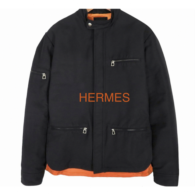 Hermes - エルメス セリエボタン スタンドカラージャケット