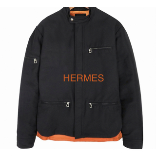 エルメス(Hermes)のエルメス セリエボタン スタンドカラージャケット(ノーカラージャケット)