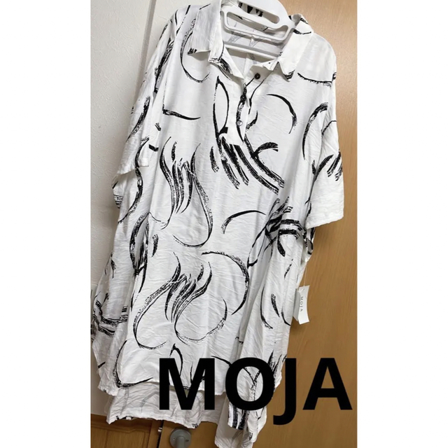 MOJA オーバーシャツブラウス 重ね着 新品 レディースのトップス(シャツ/ブラウス(長袖/七分))の商品写真