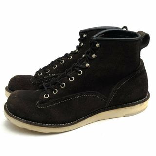 レッドウィング(REDWING)のレッドウィング／RED WING ワークブーツ シューズ 靴 メンズ 男性 男性用スエード スウェード レザー 革 本革 ブラック 黒  2900 6inch LINEMAN BOOTS ラインマン トラクショントレッドソール プレーントゥ グッドイヤーウェルト製法(ブーツ)