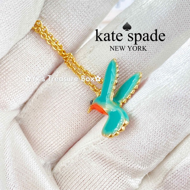 kate spade new york(ケイトスペードニューヨーク)のG601/kate spade/エナメルハミングバードペンダントネックレス レディースのアクセサリー(ネックレス)の商品写真