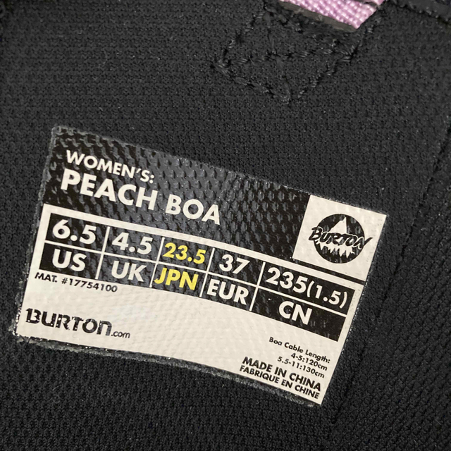 BURTON レディス スノーボードブーツ PEACH BOA 23.5cm - ブーツ