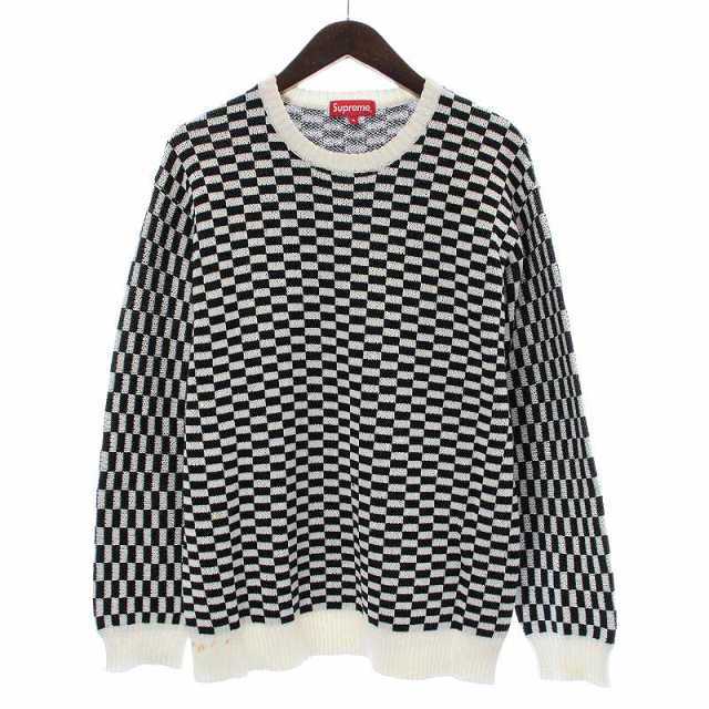 シュプリーム 20SS Back Logo Sweater Checker M