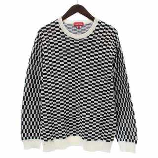 シュプリーム(Supreme)のシュプリーム 20SS Back Logo Sweater Checker M(ニット/セーター)