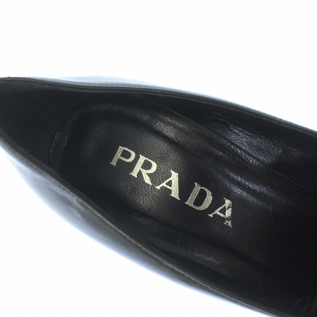 PRADA(プラダ)のプラダ パンプス スクエアトゥ エナメル 36 23cm オリーブ カーキ レディースの靴/シューズ(ハイヒール/パンプス)の商品写真