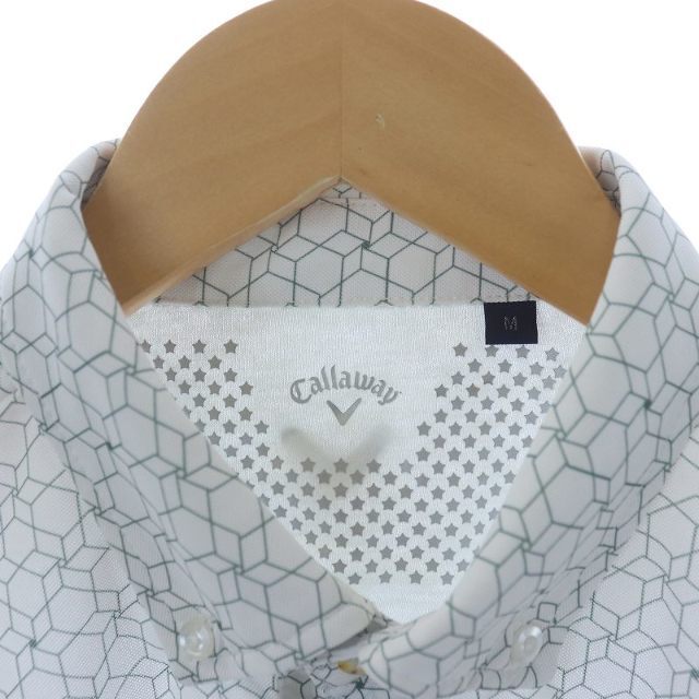Callaway(キャロウェイ)のCALLAWAY 幾何学フラワープリントカノコボタンダウンポロシャツ 半袖 M メンズのトップス(ポロシャツ)の商品写真