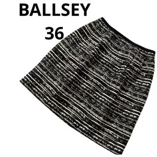 ボールジィ(Ballsey)のボールジー BALLSEY スカート総柄 36 黒 ブラック 白 ホワイト(ミニスカート)