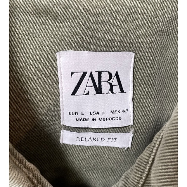 ZARA(ザラ)のZARA  カーキ　ジャケット　L メンズのジャケット/アウター(ミリタリージャケット)の商品写真