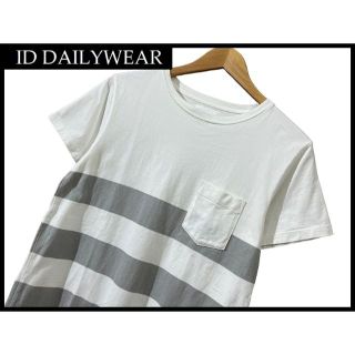 アイディーデイリーウェア(ID DAILYWEAR)のG② アイディー デイリーウエア ボーダー 囚人 半袖 Tシャツ カットソー S(Tシャツ/カットソー(半袖/袖なし))