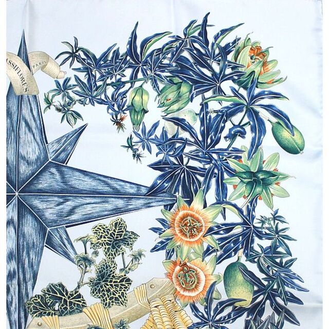 HERMES エルメス スカーフ カレ90 PASSIFLORES パッションフラワー