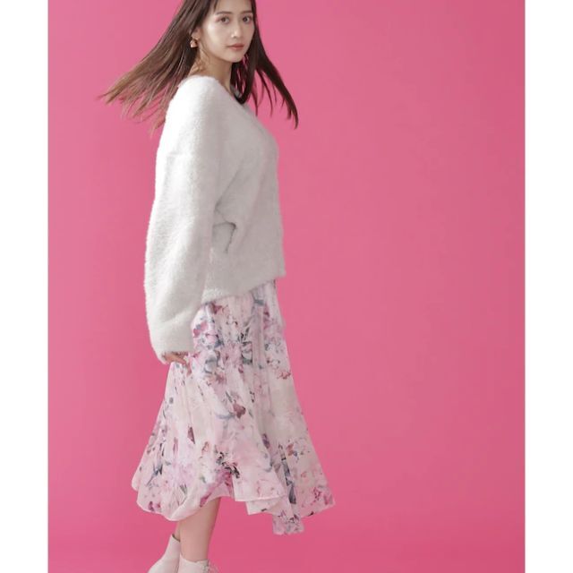 ジルバイジルスチュアート シアーフラワープリントスカート 美品