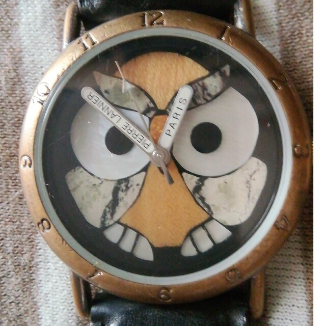 Pierre Lannier(ピエールラニエ)のジャンク品 ピエールラニエ 腕時計 限定品 フクロウ ふくろう レディースのファッション小物(腕時計)の商品写真