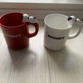 スヌーピー(SNOOPY)のスヌーピー　フィギュア付き　マグカップ　ペア(マグカップ)