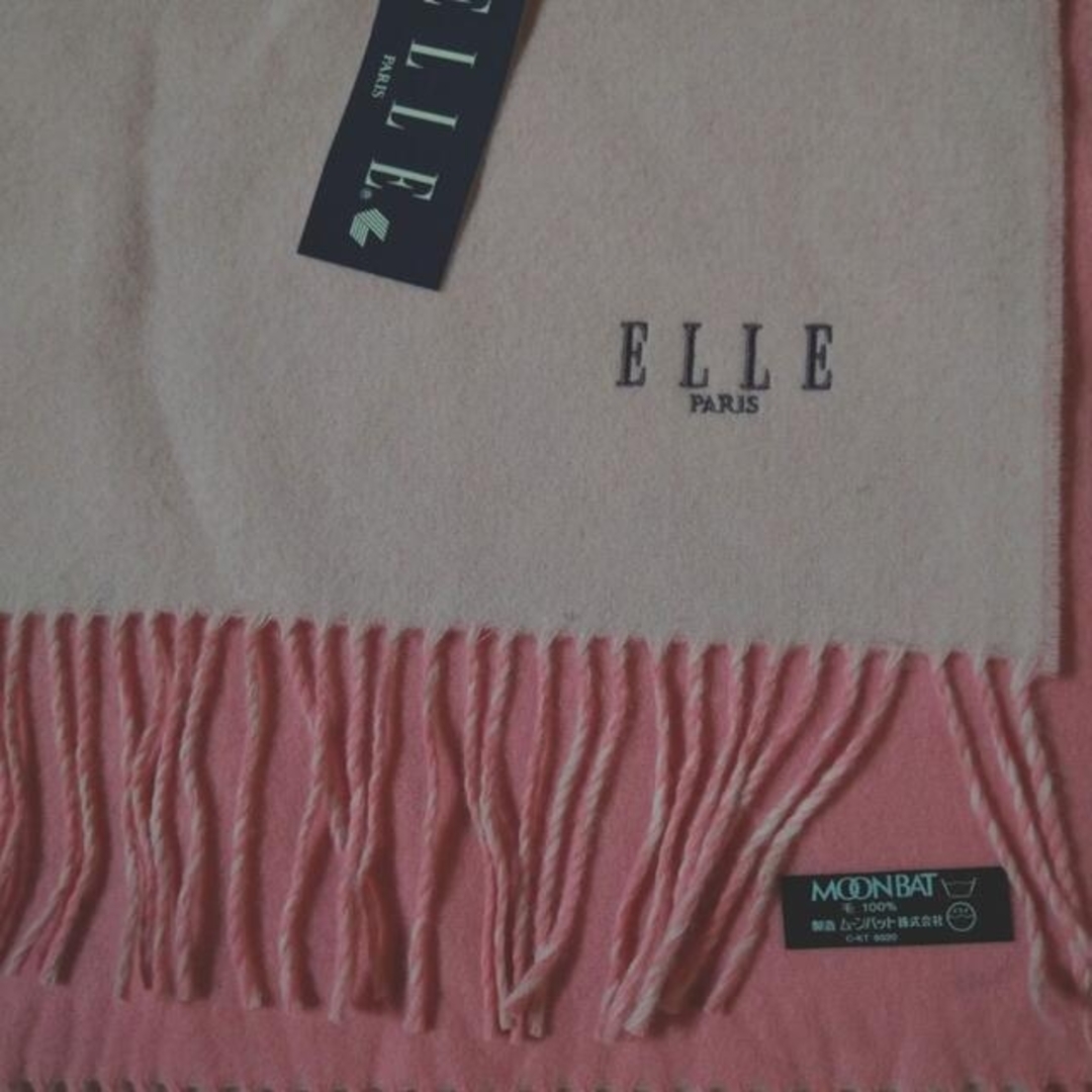 ELLE(エル)の【hee樣専用】ELLE 大判カシミヤ入りショールリラックマ タオルハンカチ レディースのファッション小物(マフラー/ショール)の商品写真